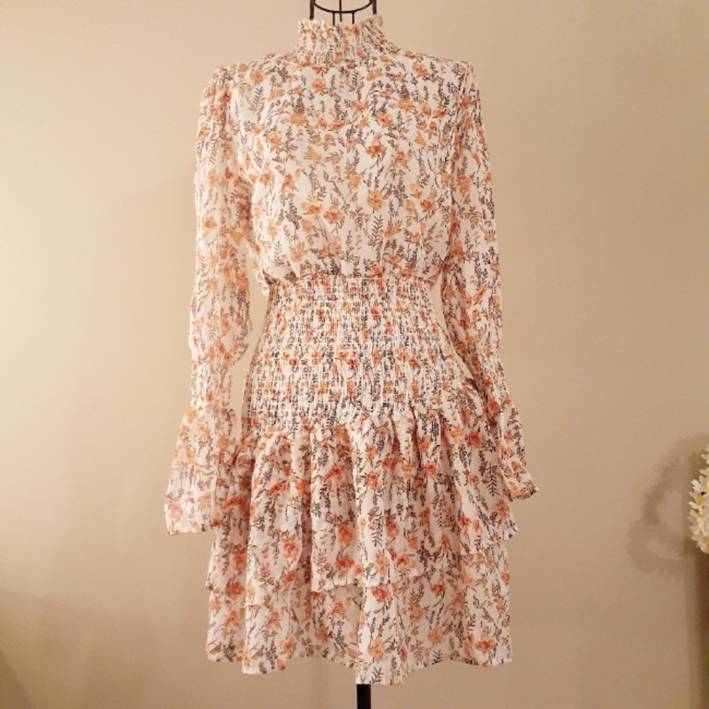 Smocked floral dress